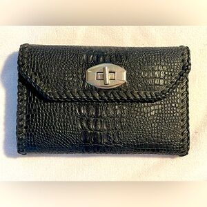 New Unbranded Alligator and Leather Wallet W Tons of pockets and Spaces Black